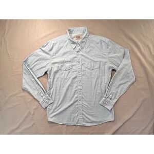 Cinch Long Sleeve Pearl Snap Blue‎ Shirt Kids XL 16-18 Western Wear